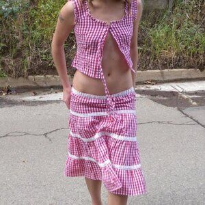 ‘many many clothes uk’ gingham matching set